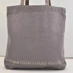 Louis Vuitton Fondation Exclusive Shoulder Tote Bag Canvas Gray